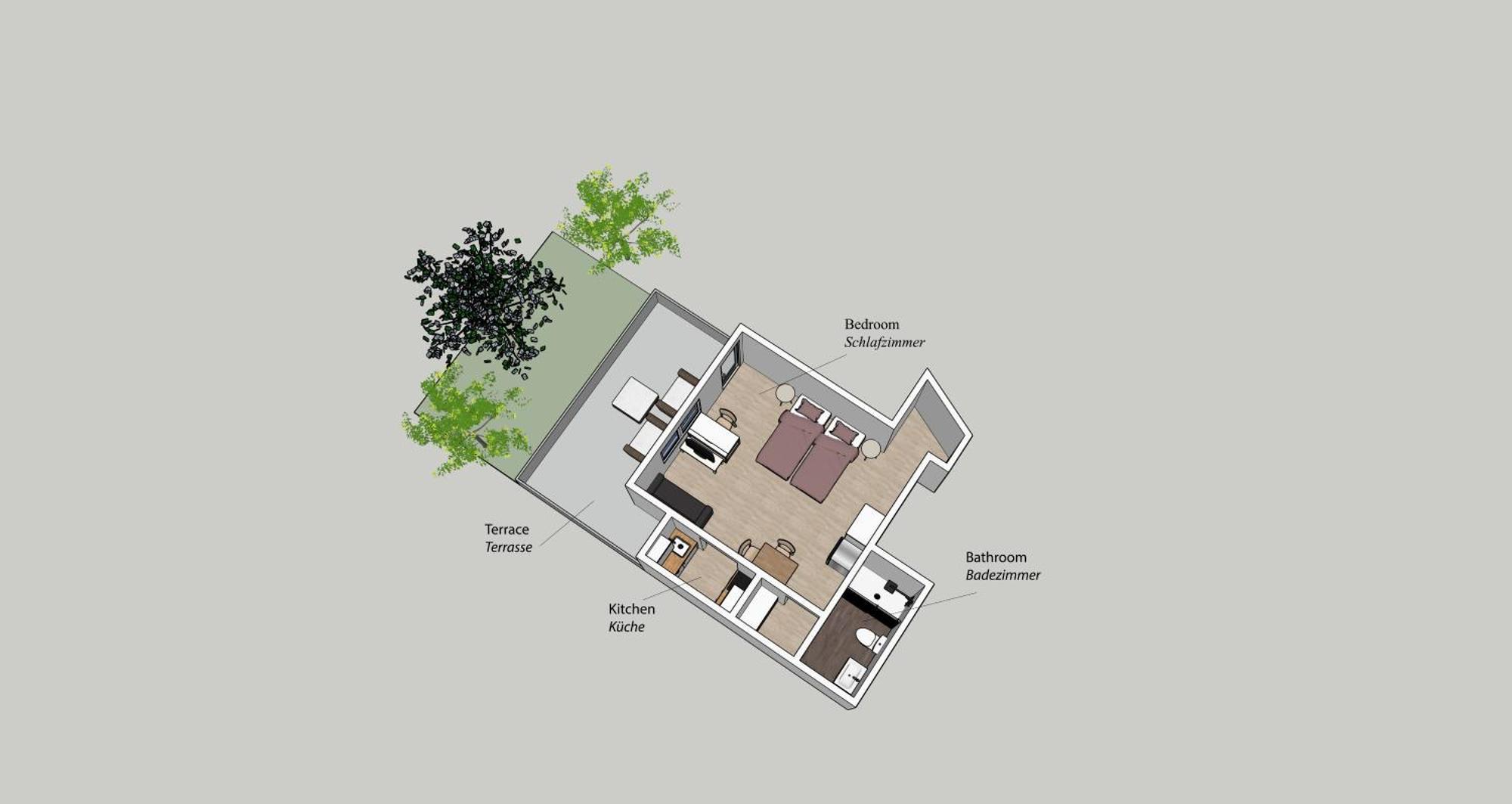 With Terrace And A Free Parking Duisburg